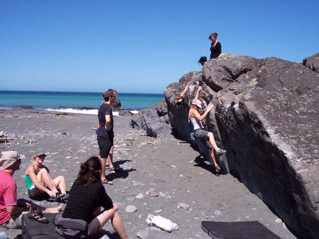 Baring Head Rock Hop bouldering competition