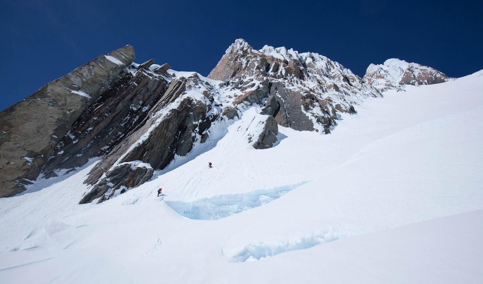 Climbing on Mt Tasman