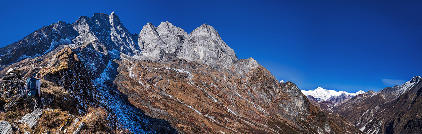 The Scoundrel’s view of Mt Everest with the South Col visible