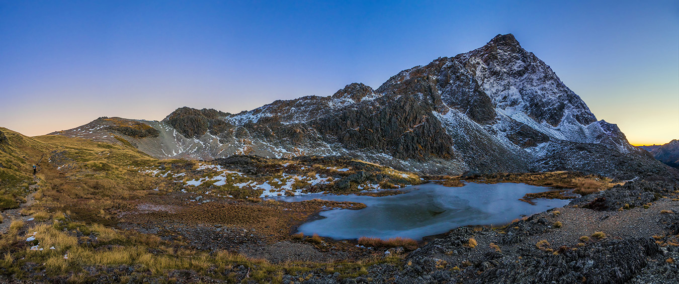 The South Ridge and face of Mt Travers, viewed from Travers Saddle