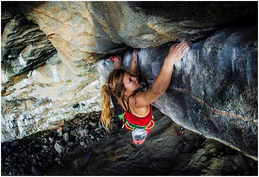 Hazel Findlay on the trad climb 5.13d (31) ‘Tainted love’ in Squamish